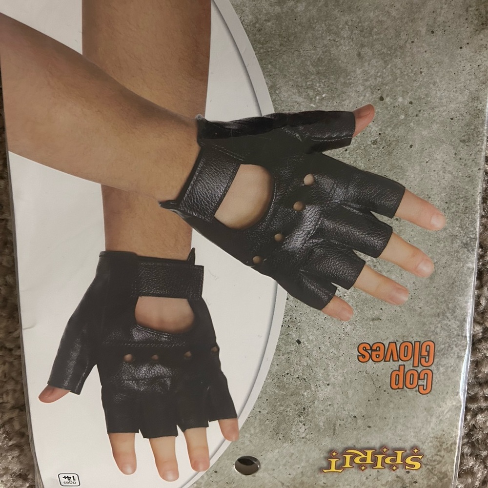 Black Cop Gloves